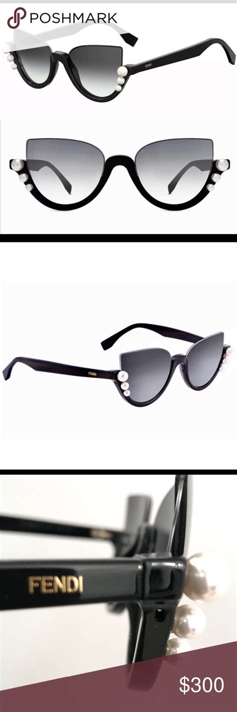 fendi glasses with pearls|Fendi Ribbons & Pearls Sunglasses .